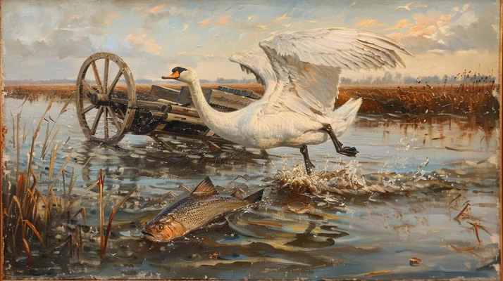 Кто вы из басни Крылова — Лебедь, Рак или Щука?