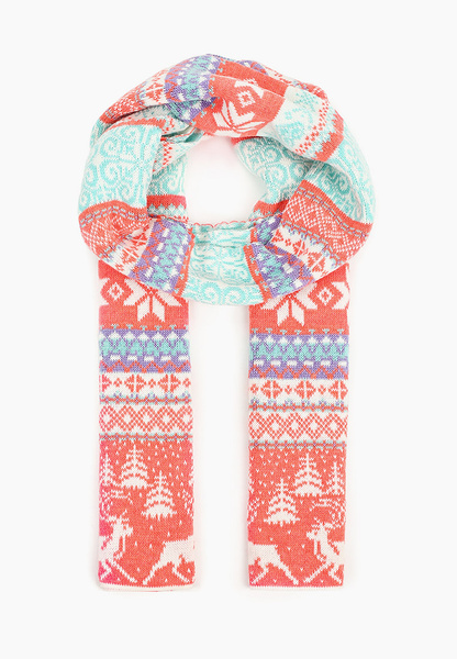 Широкий шарф с зимним узором «Сиринга»