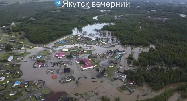 Так выглядит село Орто-Балаган. | Источник: Якутск Вечерний / Telegram