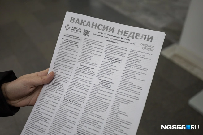 Вакансии собирают в таких листовках | Источник: Кирилл Башинский / NGS55.RU