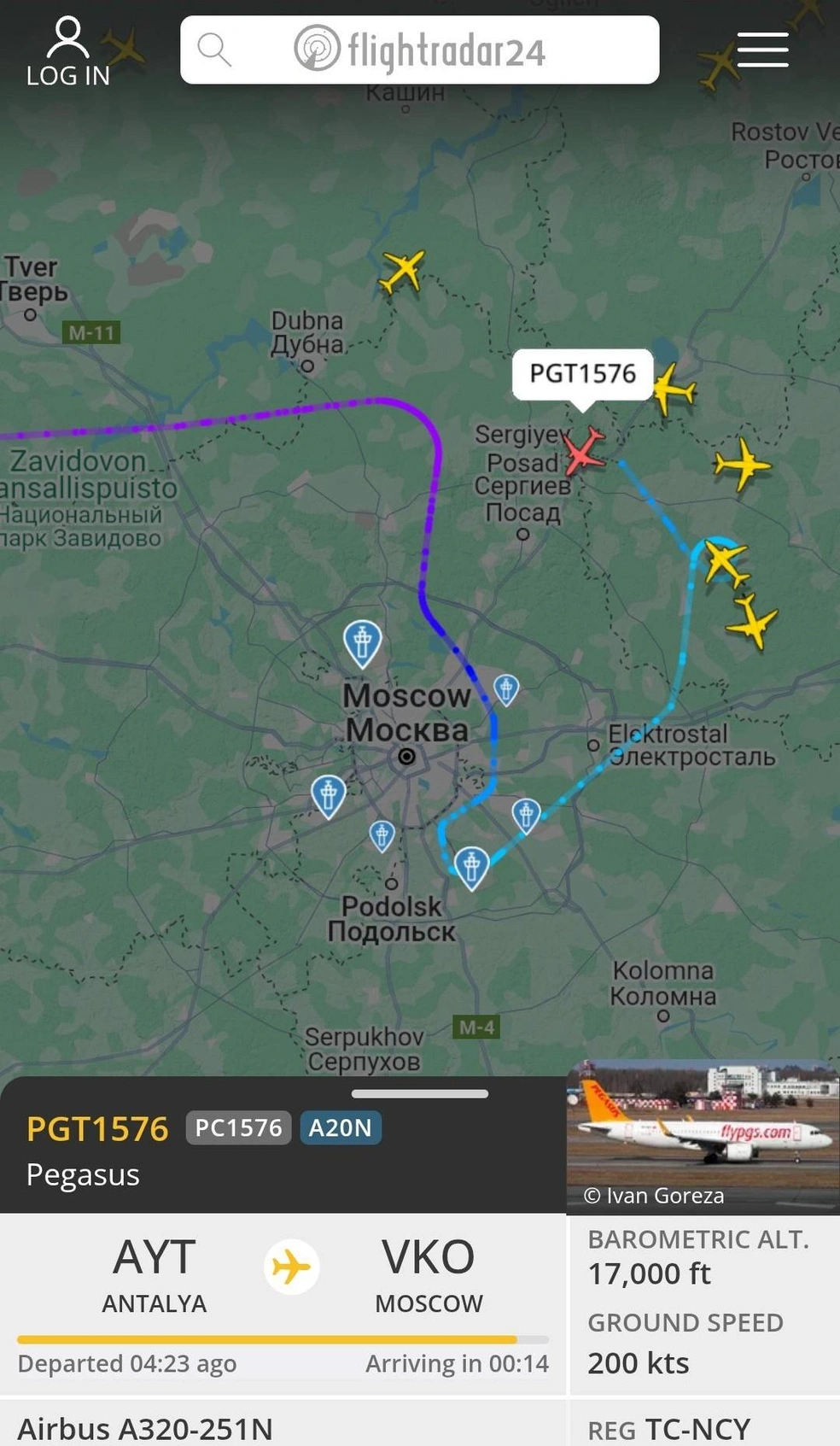 Источник: flightradar24.com