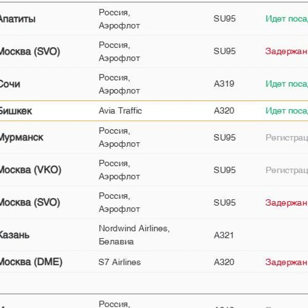 Источник: Скриншот онлайн-табло Пулково 
