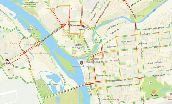Ситуация в городе напряженная | Источник: 2gis.ru