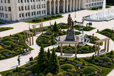 Эскизы обновления площади у часовни Невского в Ярославле