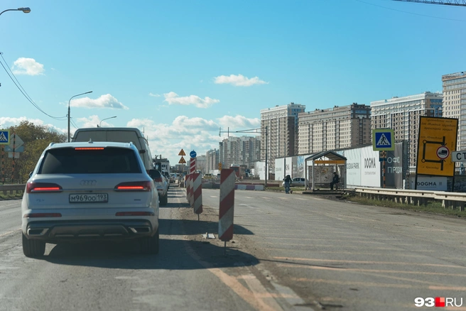 На Западном Обходе уже несколько лет одни ремонты | Источник: Дарья Паращенко / 93.RU