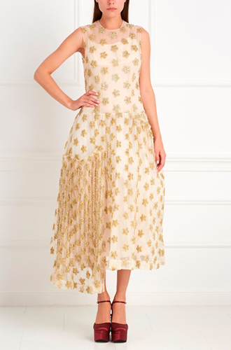 Двухслойное платье с асимметричным кроем, Simone Rocha, 127 600 ₽  (aizel.ru)