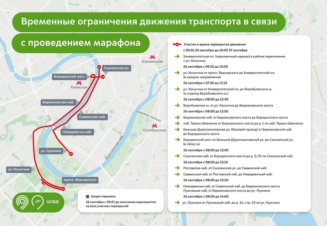 Карта перекрытий | Источник: Дептранс. Оперативно / Telegram