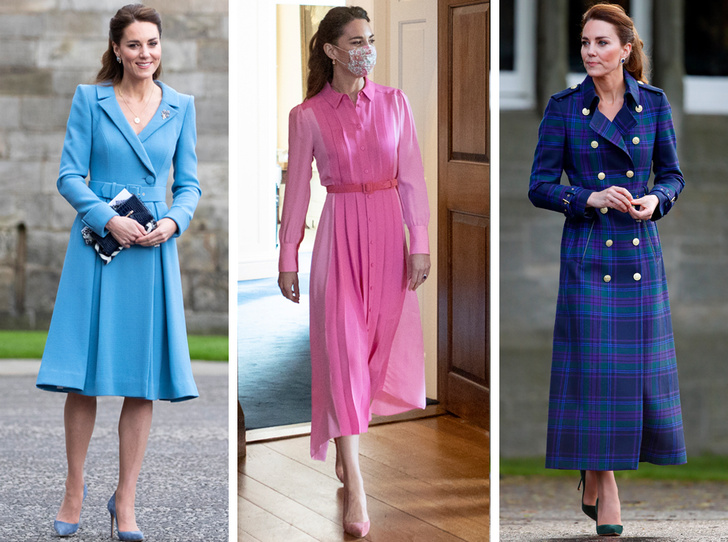 Фото №1 - Клетка, джинсы и костюмы: все наряды герцогини Кейт в туре по Шотландии