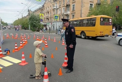 В Чите на Дне города заработал детский автогородок по ПДД