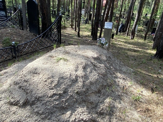Здесь еще обсыпали песком и могила еще не успела обрасти травой | Источник: Ирина Господаренко / NGS22.RU