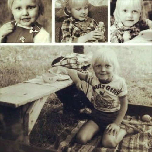 В микроблоге Малиновская опубликовала свои детские фото