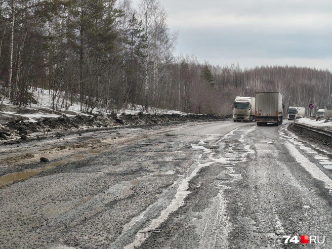 Вот такие фото с трассы М-5 прислал наш подписчик  | Источник: читатель 74.RU 