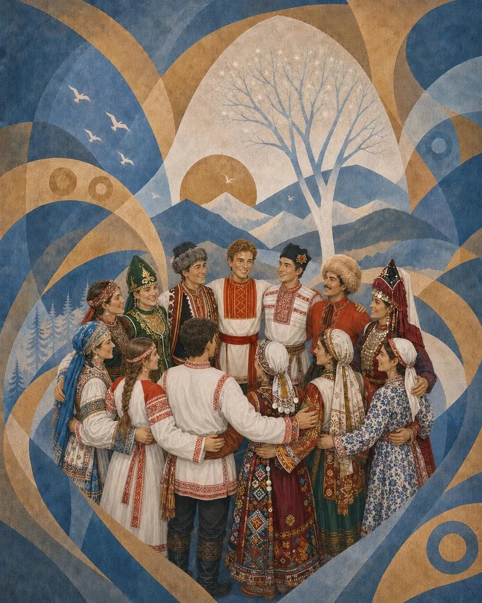 Новое граффити, которое появится на фасаде ДК «Россия» | Источник: Инфоцентр Правительства Оренбургской области / max.ru