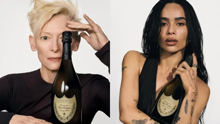 Тильда Суинтон и Зои Кравиц для Dom Pérignon  | Источник: Dom Perignon via WWD