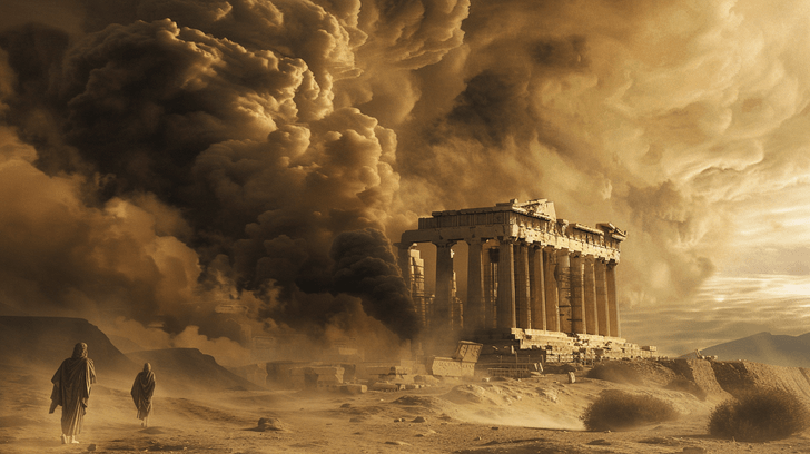 Песчаная буря в Греции
