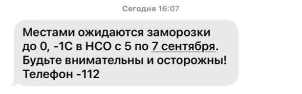 Такое сообщение получили горожане | Источник: предоставлено НГС