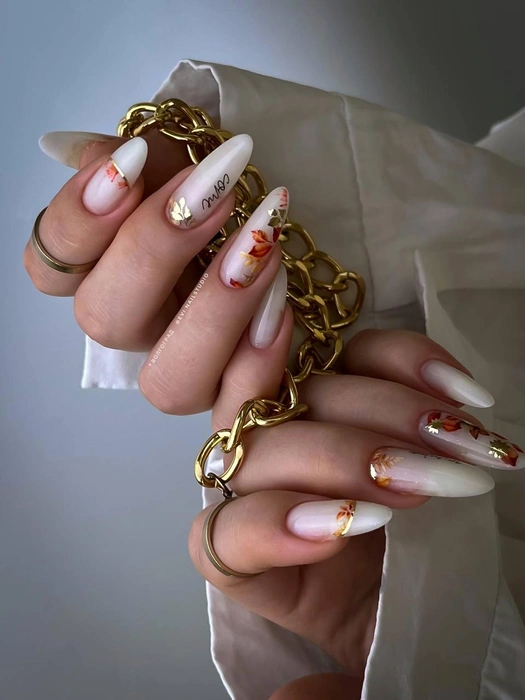Елена рекомендует присмотреться к осеннему дизайну | Источник: evi.nailstudio / Instagram.com (экстремистская организация, деятельность запрещена на территории РФ)