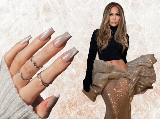 «Ледяной шампань»: самый необычный маникюр Дженнифер Лопес, который стал трендом