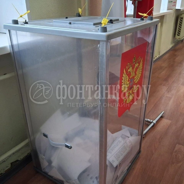 Вскоре после замечаний наблюдателя урну заклеили скотчем | Источник: Анна Мотовилова / FONTANKA.RU