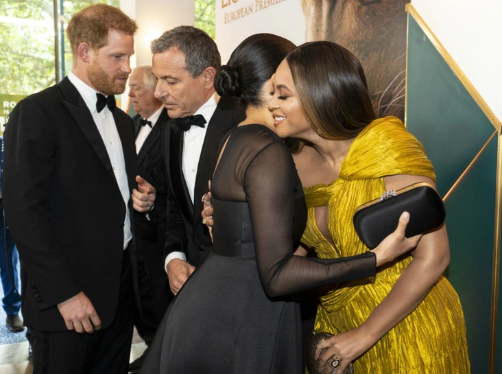 Герцогиня Меган, Бейонсе, принц Гарри и Боб Айгер, май 2019 года