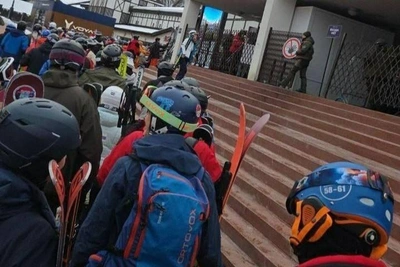 Kilometer-Long Queues for Fresh Powder at Sochi Ski Resorts