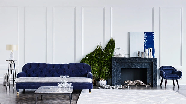 Тренд: синий цвет, хрусталь и серебро