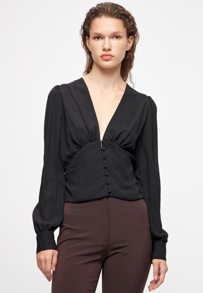 Блуза Lime, цвет: черный, MP002XW0LCIQ — купить в интернет-магазине Lamoda