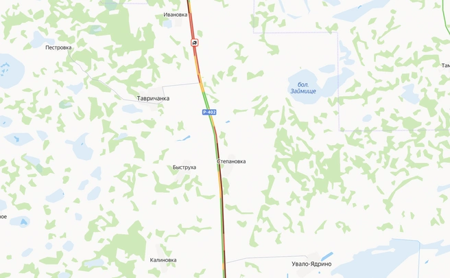 Пробка с двух сторон | Источник: yandex.ru/maps/probki