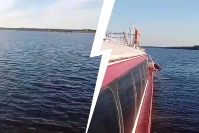 Теплоход сел на мель на Волге в Ярославской области