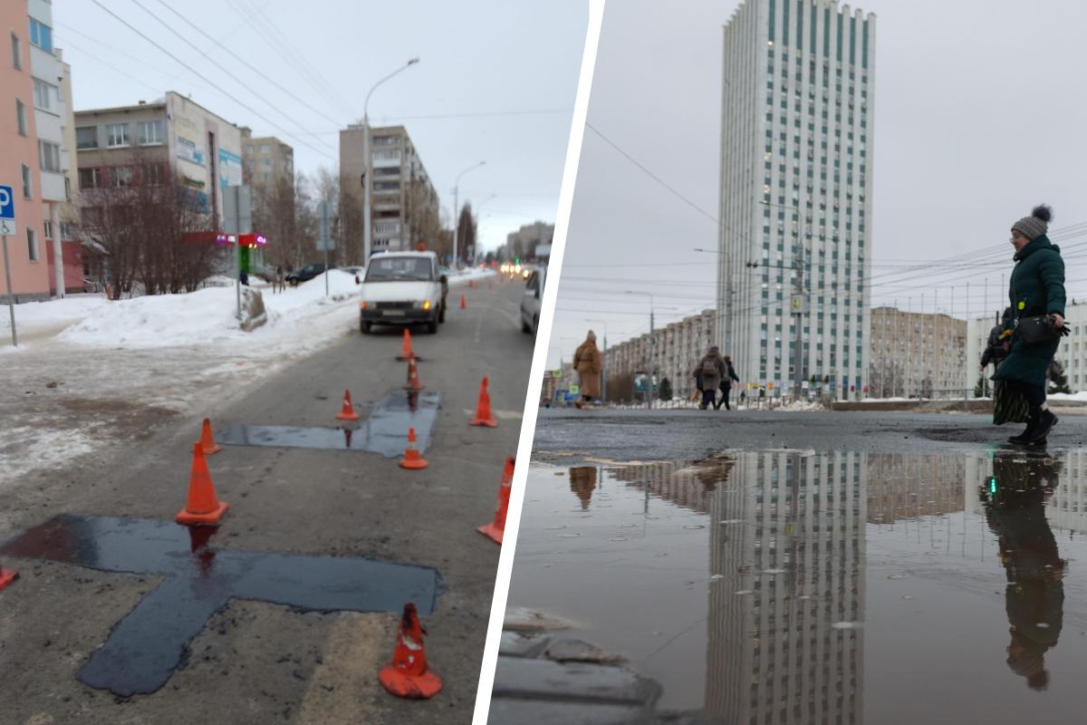 В ямах на дорогах виновата погода? Так считают власти Архангельска, но горожане не согласны