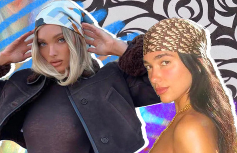 Ретро-шарм: шелковый платок на голове в стиле 60-х — любимая фишка модных знаменитостей