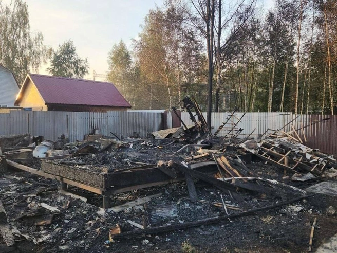 Дом сгорел дотла | Источник: образование Богородского городского округа / T.me