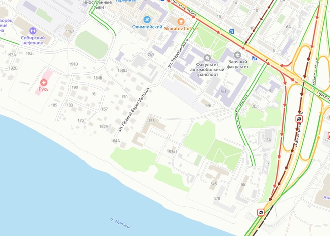 Из Нефтяников спокойно не уедешь | Источник: ngs55.ru/maps-traffic/