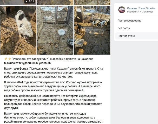 Этот пост на стене одного из сахалинских сообществ в ВК опубликован 21 мая 2025-го | Источник: стоп-кадр со страницы сообщества «Сахалин. Точка отсчёта» во «ВКонтакте» / Vk.com/wall-211629882_29355