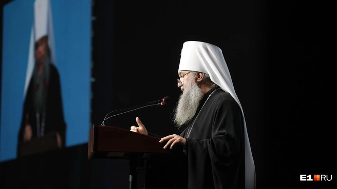 Евгений Кульберг выступил с речью о влиянии культуры на общество | Источник: Владислав Лоншаков / E1.RU
