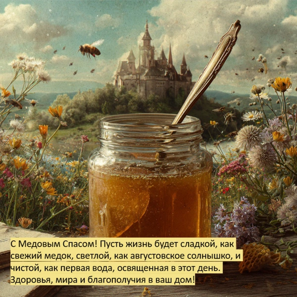 Открытки на Медовый спас 2025 | Источник: theDay/Midjourney