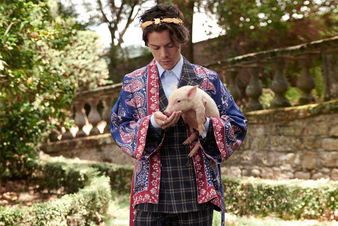 Гарри Стайлз в Gucci Men Cruise 2019