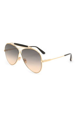 Женские золотые солнцезащитные очки TOM FORD 