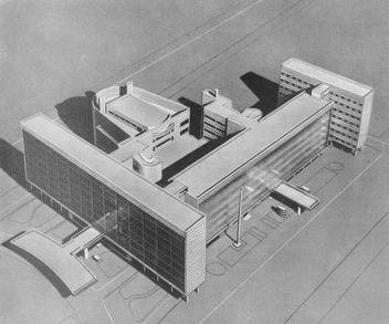 Проект здания Центросоюза, автор&nbsp;— Ле Корбюзье | Источник: журнал «Современная архитектура». 1928. № 6. —&nbsp;С. 177—181