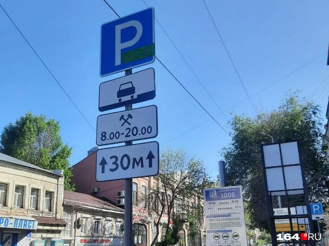 Платные парковки в Саратове появились минувшим летом | Источник: Сергей Гендин / 164.RU