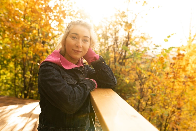 Айсылу Харисова — одна из организаторов проекта «Место силы» на тропе здоровья | Источник: Анастасия Комягина