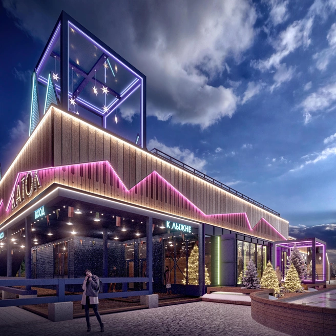 На территории гостей ждут каток, лыжная трасса, корты для понд-хоккея, а также удобные зоны для отдыха и перекуса | Источник: «Мидгард»