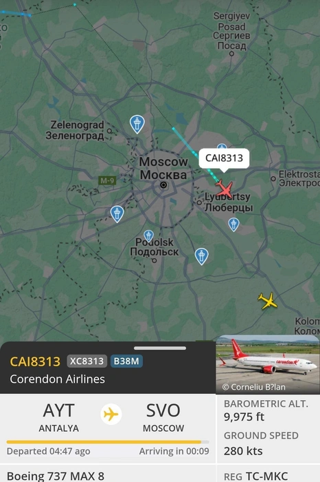 Источник: flightradar24.com