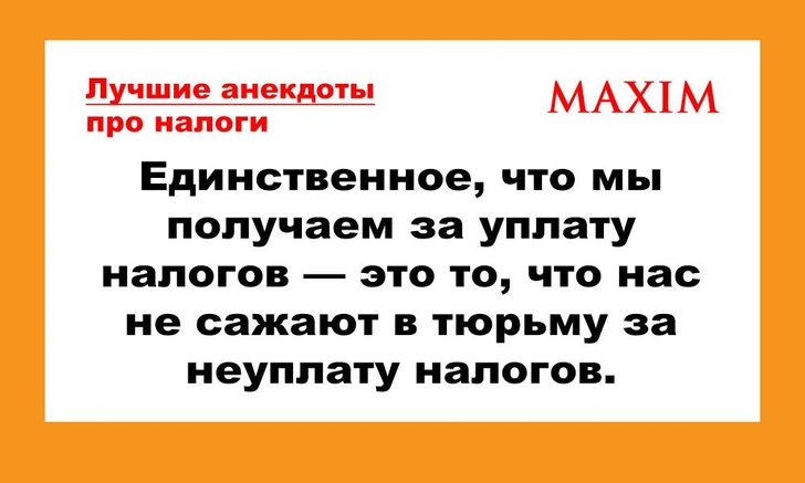 Лучшие анекдоты про налоги | maximonline.ru