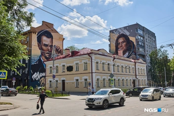 В Новосибирске достаточно много таких проектов, которые создали граффитисты | Источник: Александр Ощепков / NGS.RU