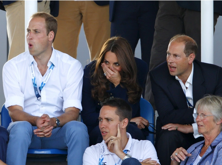 Принц Уильям, Кейт Миддлтон и принц Эдвард, 2014 год