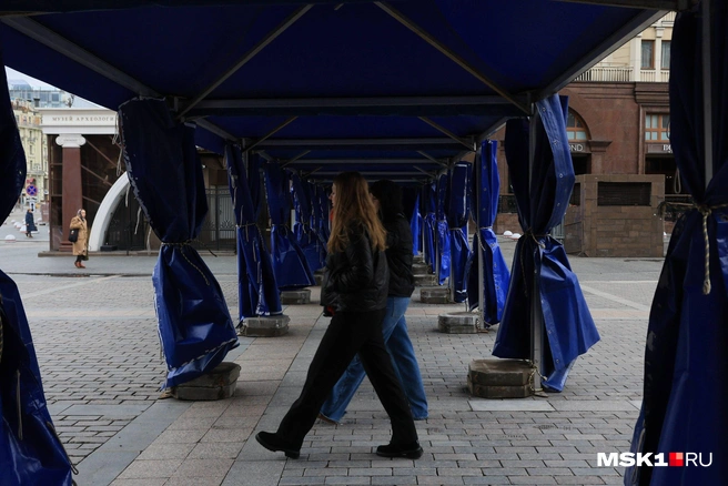 Обстановка недалеко от станции «Охотный ряд» | Источник: Артем Устюжанин / MSK1.RU