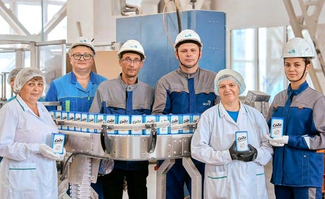 Теперь сода в синей упаковке | Источник: «Корпоративный вестник Росхим»