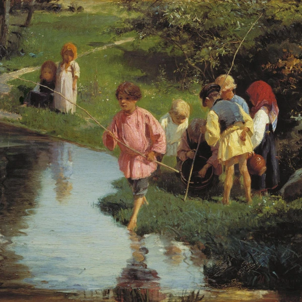 Илларион Прянишников (1840–1894). «Дети на рыбалке». 1882 | Источник: The Picture Art Collection via Legion Media
