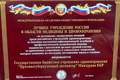 Противотуберкулёзный диспансер КБР попал в число лучших